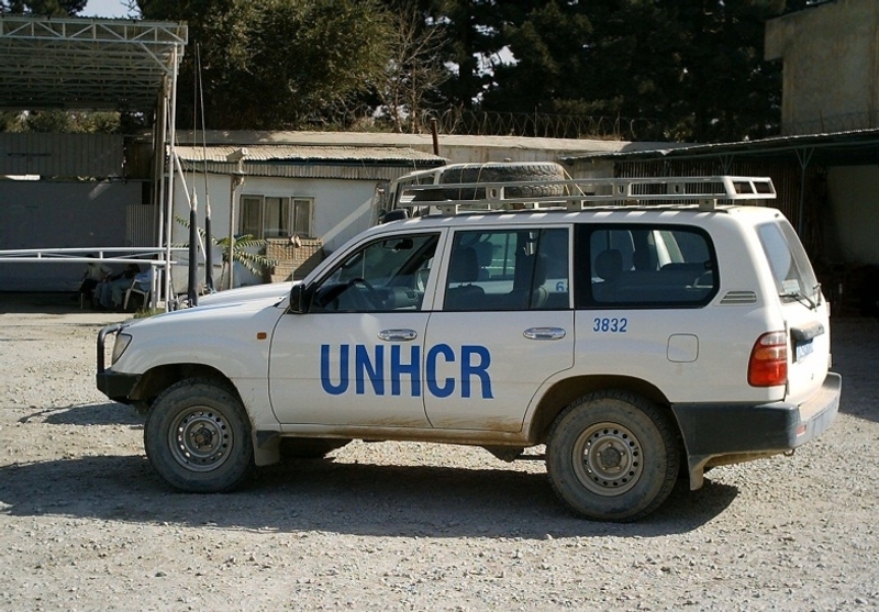 Exemple de véhicule de la flotte du Haut Commissariat des Nations Unies pour les Réfugiés (HCR). Crédits : HCR.