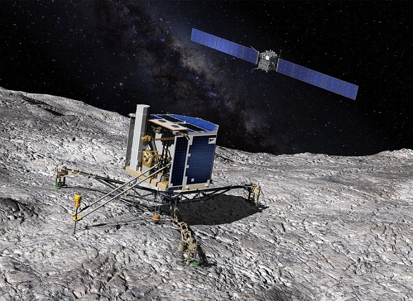 The Philae lander will be dropped onto the comet in November. Credits: CNES / ill. D. Ducros.